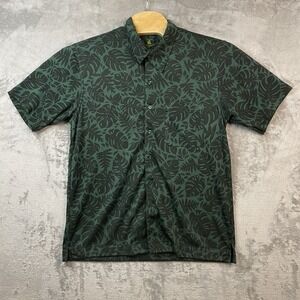 Diamond Head‎ Wear Men's M Short Sleeve Hawiian Green with Palm Leaves